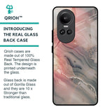 Pink And Grey Marble Glass Case For Oppo Reno10 Pro 5G
