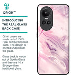 Diamond Pink Gradient Glass Case For Oppo Reno10 Pro 5G