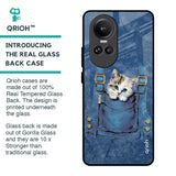 Kitty In Pocket Glass Case For Oppo Reno10 Pro 5G