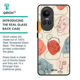 Abstract Faces Glass Case for Oppo Reno10 Pro 5G