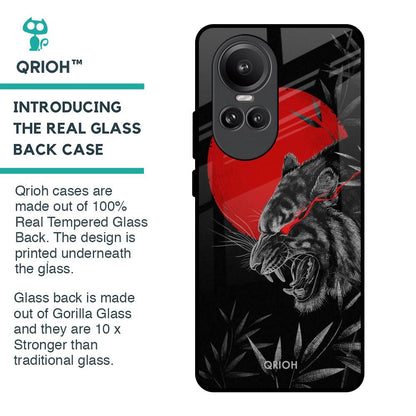 Red Moon Tiger Glass Case for Oppo Reno10 Pro 5G