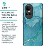 Blue Golden Glitter Glass Case for Oppo Reno10 Pro 5G