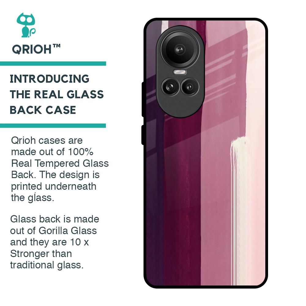 Brush Stroke Art Glass Case for Oppo Reno10 Pro 5G