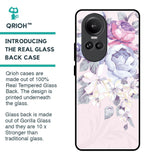 Elegant Floral Glass Case for Oppo Reno10 Pro 5G