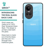 Wavy Blue Pattern Glass Case for Oppo Reno10 Pro 5G