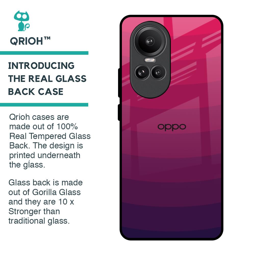 Wavy Pink Pattern Glass Case for Oppo Reno10 Pro 5G