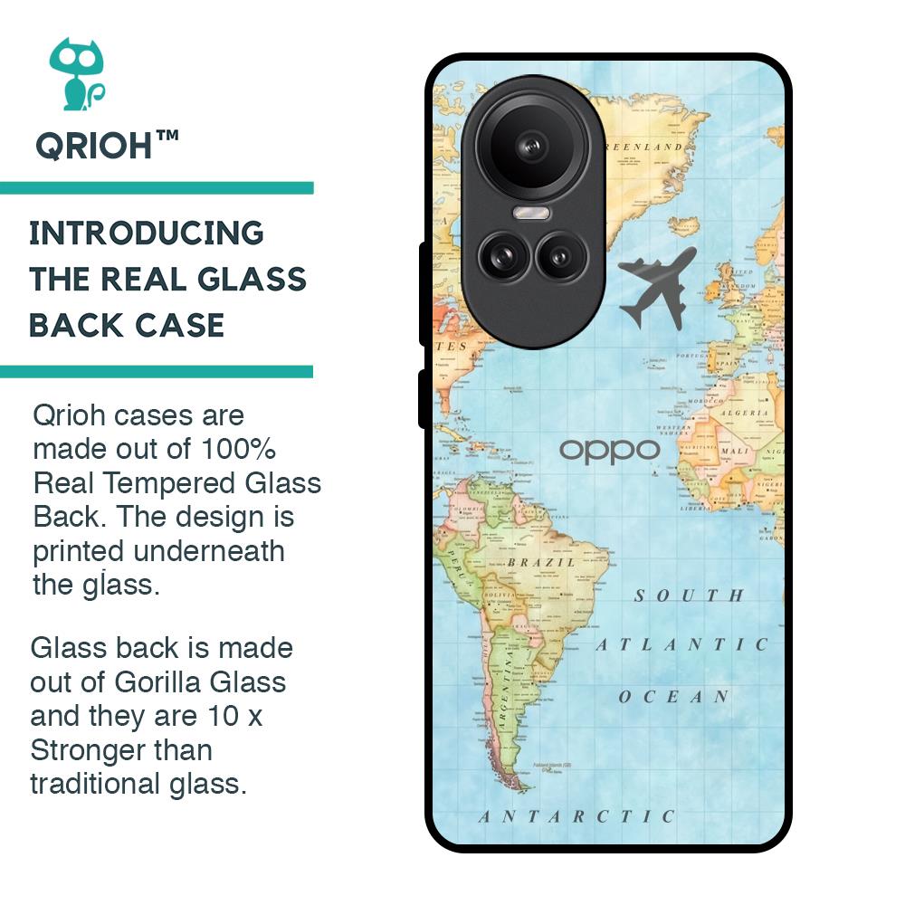 Fly Around The World Glass Case for Oppo Reno10 Pro 5G