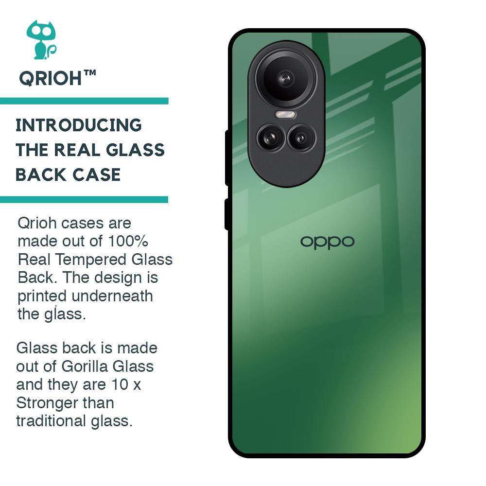 Green Grunge Texture Glass Case for Oppo Reno10 Pro 5G
