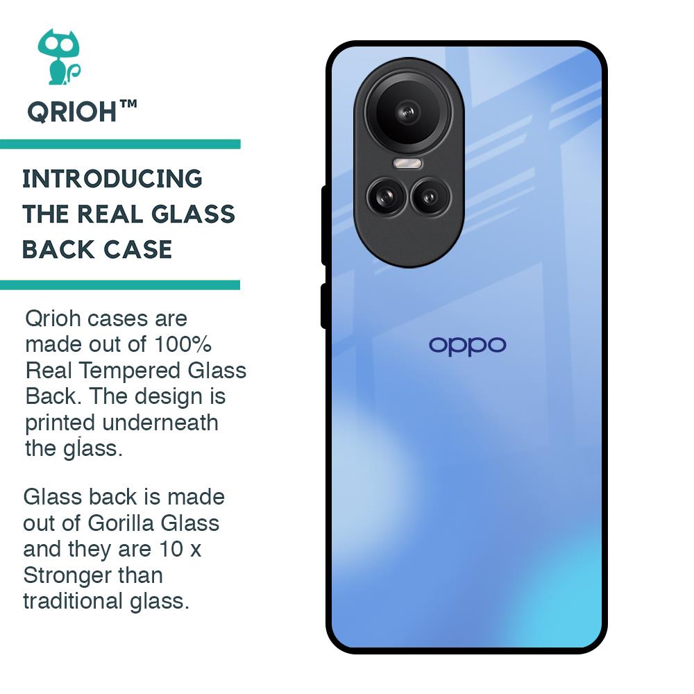Vibrant Blue Texture Glass Case for Oppo Reno10 Pro 5G