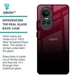 Wine Red Glass Case For Oppo Reno10 Pro 5G