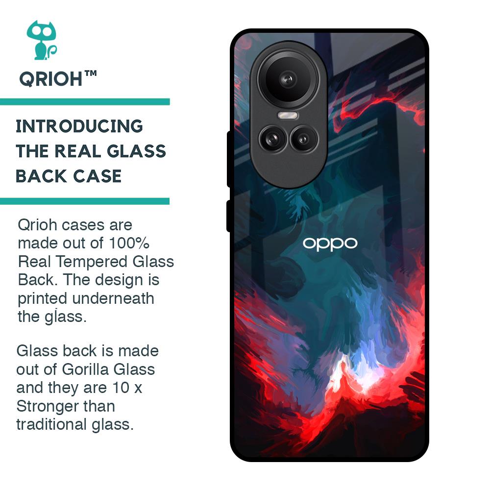 Brush Art Glass Case For Oppo Reno10 Pro 5G