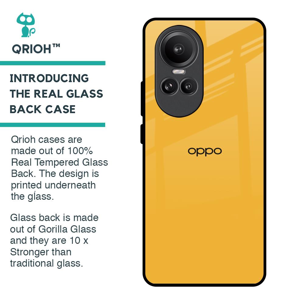 Fluorescent Yellow Glass case for Oppo Reno10 Pro 5G