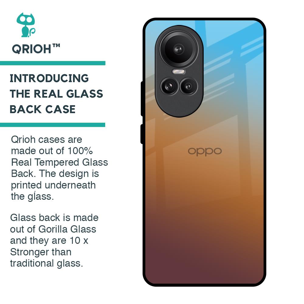Rich Brown Glass Case for Oppo Reno10 Pro 5G
