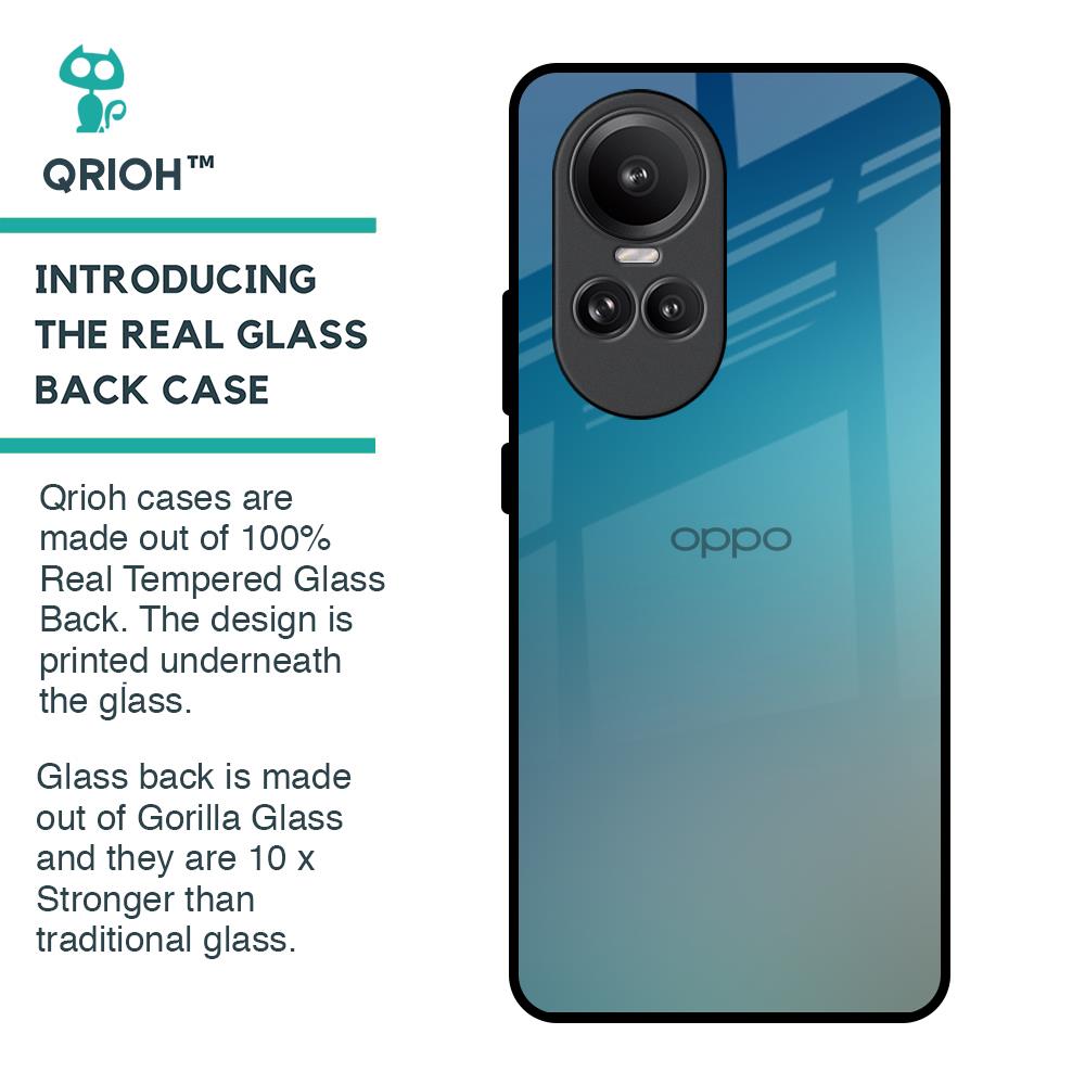 Sea Theme Gradient Glass Case for Oppo Reno10 Pro 5G