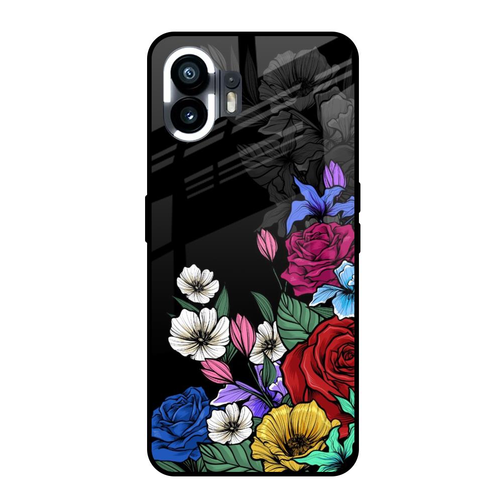 Rose Flower Bunch Art Nothing Phone 2 Glass Back Cover Online
