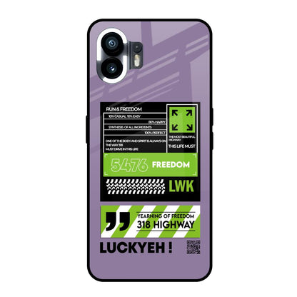 Run & Freedom Nothing Phone 2 Glass Back Cover Online