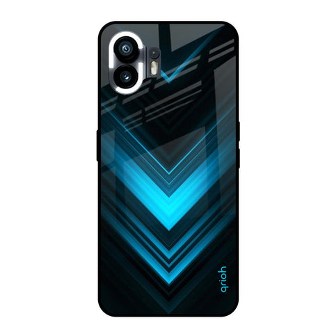 Vertical Blue Arrow Nothing Phone 2 Glass Back Cover Online