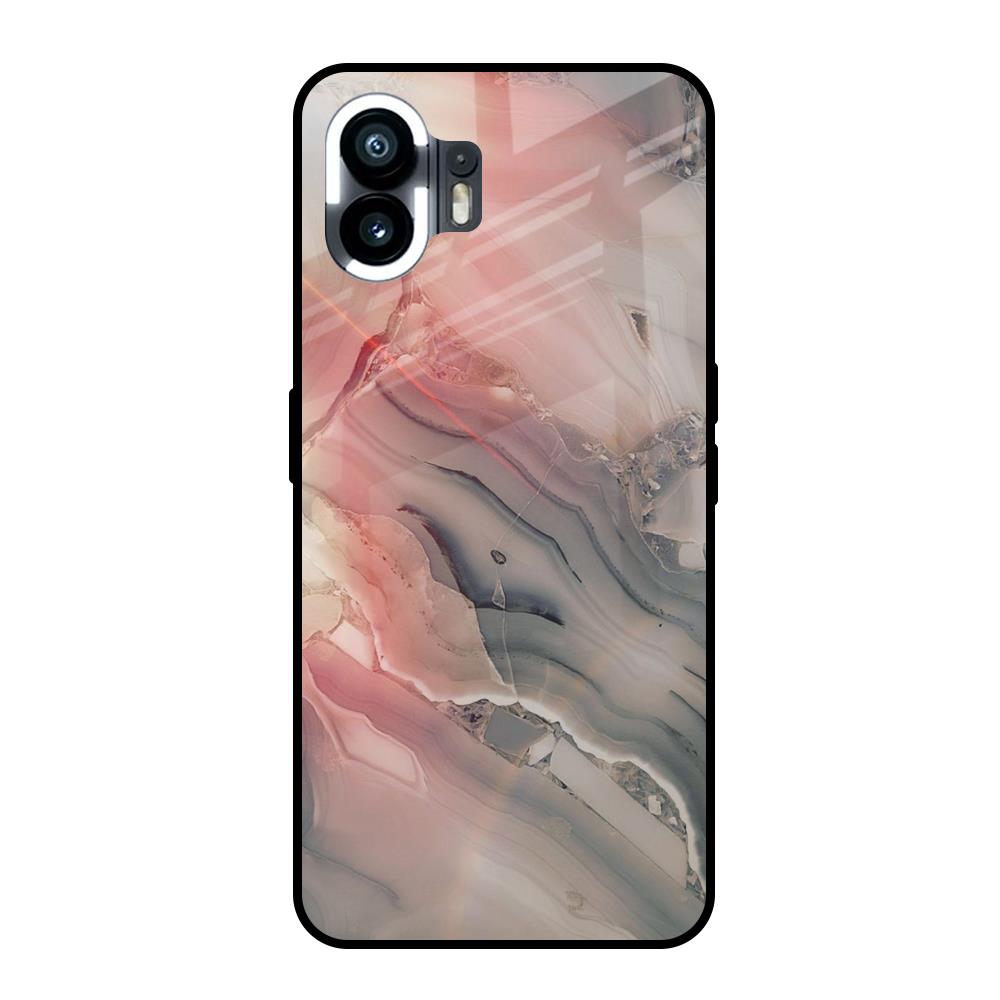 Pink And Grey Marble Nothing Phone 2 Glass Back Cover Online