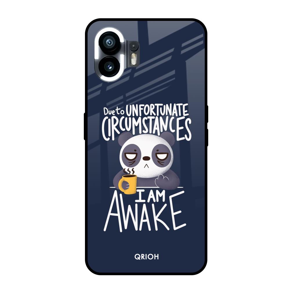 Struggling Panda Nothing Phone 2 Glass Back Cover Online