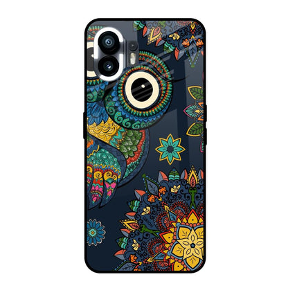 Owl Art Nothing Phone 2 Glass Back Cover Online