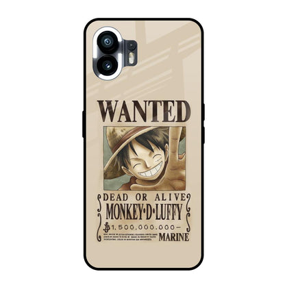 Luffy Wanted Nothing Phone 2 Glass Back Cover Online