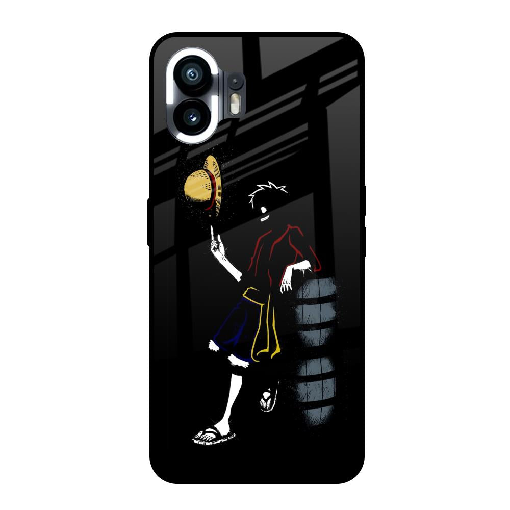 Luffy Line Art Nothing Phone 2 Glass Back Cover Online