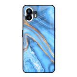 Vibrant Blue Marble Nothing Phone 2 Glass Back Cover Online