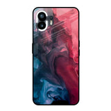 Blue & Red Smoke Nothing Phone 2 Glass Back Cover Online