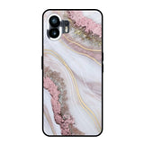 Pink & Gold Gllitter Marble Nothing Phone 2 Glass Back Cover Online