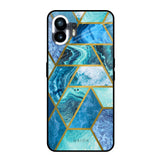 Turquoise Geometrical Marble Nothing Phone 2 Glass Back Cover Online
