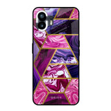 Electroplated Geometric Marble Nothing Phone 2 Glass Back Cover Online