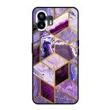Purple Rhombus Marble Nothing Phone 2 Glass Back Cover Online