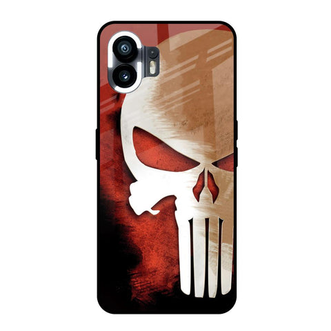 Red Skull Nothing Phone 2 Glass Back Cover Online