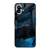 Polygonal Blue Box Nothing Phone 2 Glass Back Cover Online