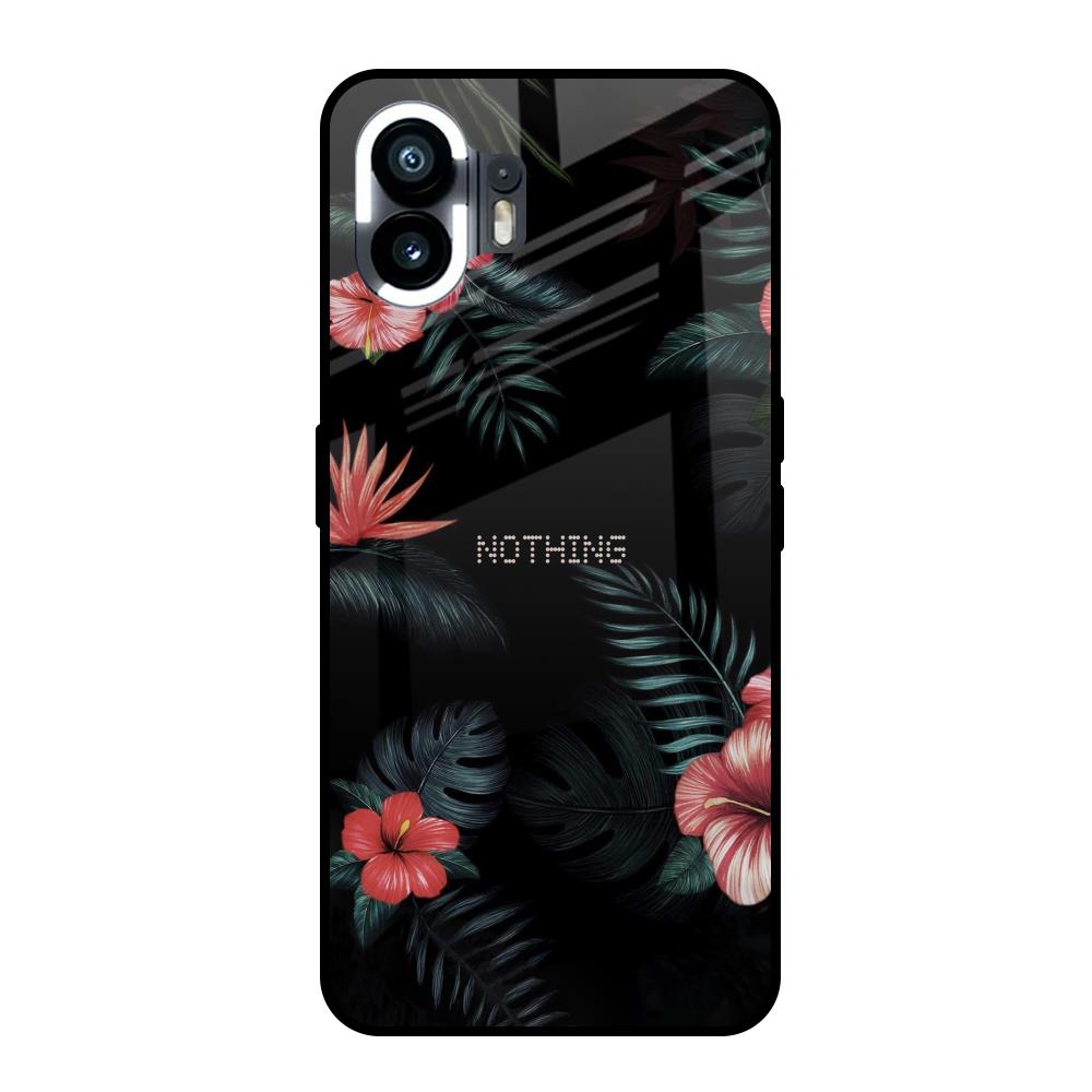 Tropical Art Flower Nothing Phone 2 Glass Back Cover Online