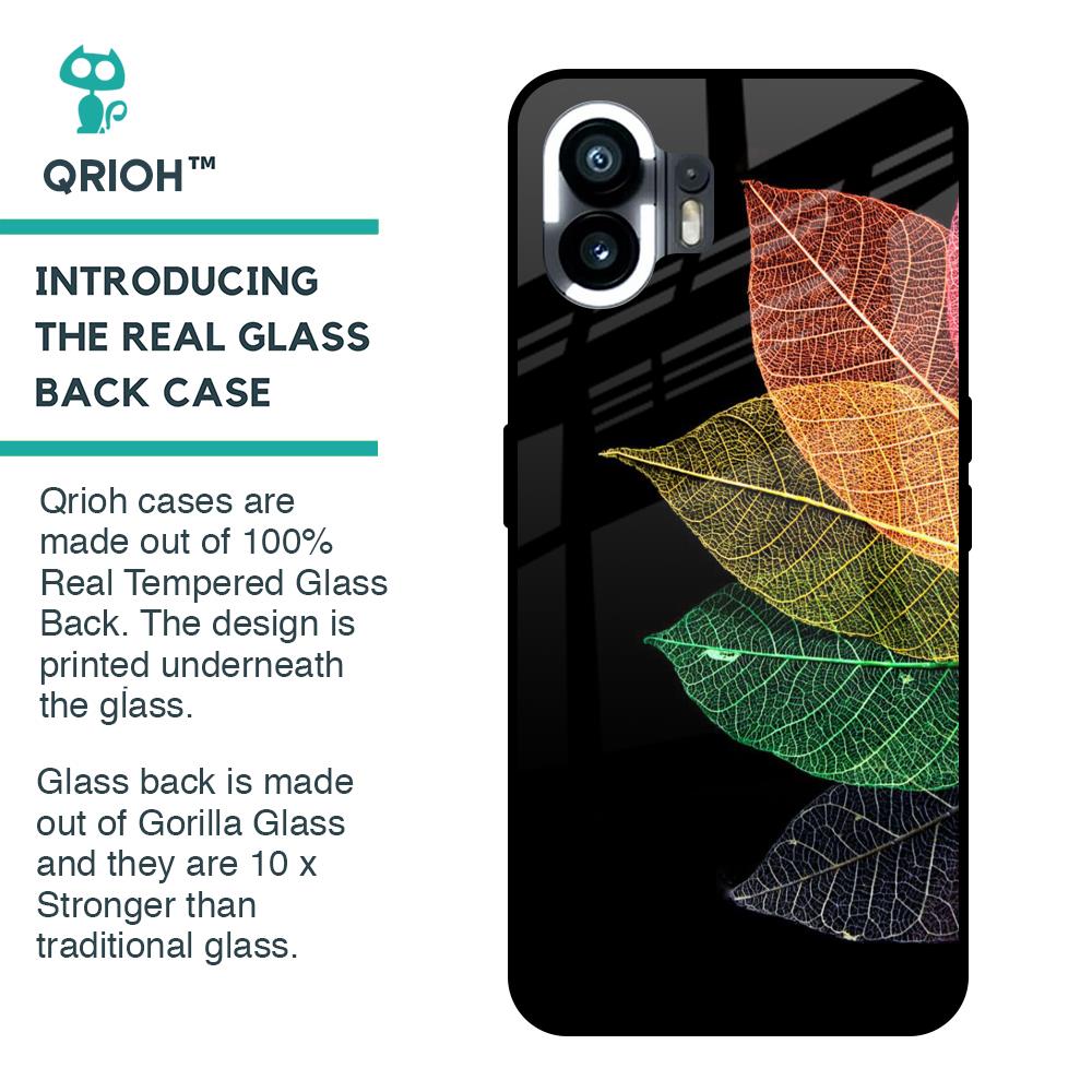 Colorful Leaves Glass Case for Nothing Phone 2