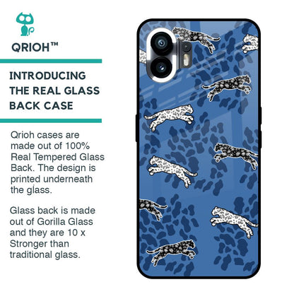 Blue Cheetah Glass Case for Nothing Phone 2
