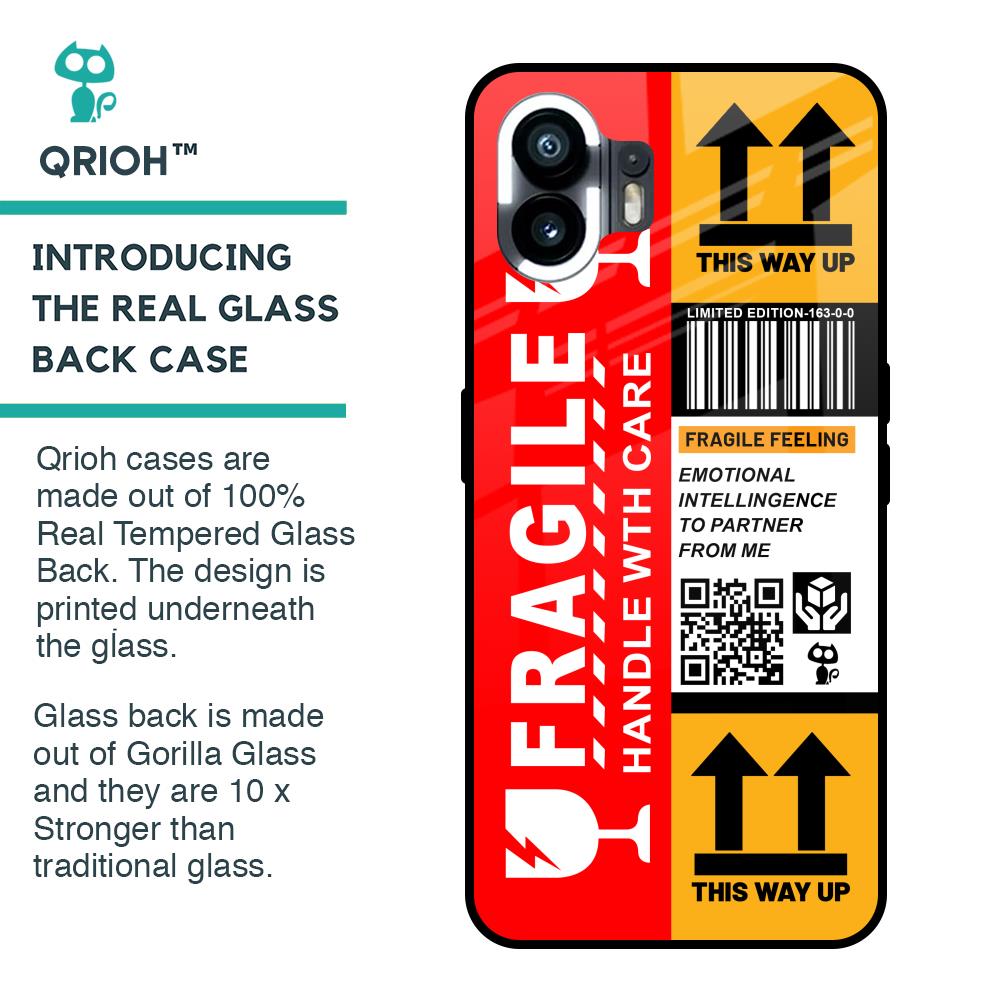 Handle With Care Glass Case for Nothing Phone 2