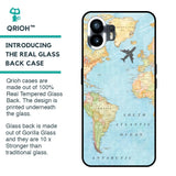 Travel Map Glass Case for Nothing Phone 2