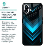 Vertical Blue Arrow Glass Case For Nothing Phone 2