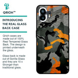 Camouflage Orange Glass Case For Nothing Phone 2