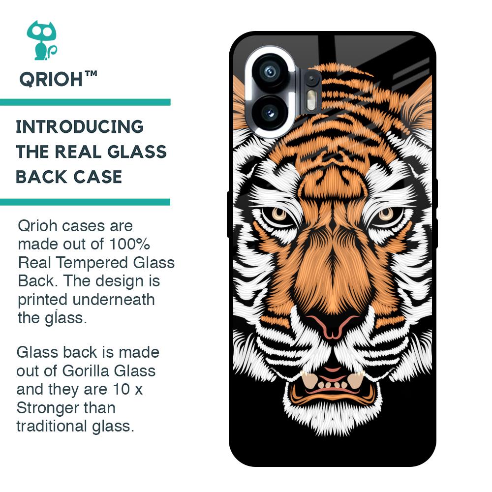 Angry Tiger Glass Case For Nothing Phone 2