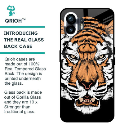Angry Tiger Glass Case For Nothing Phone 2