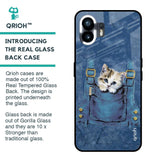 Kitty In Pocket Glass Case For Nothing Phone 2
