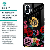 Floral Decorative Glass Case For Nothing Phone 2