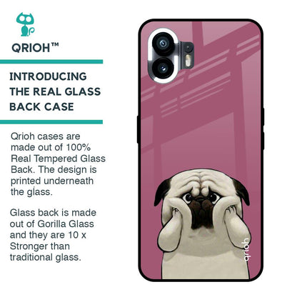 Funny Pug Face Glass Case For Nothing Phone 2
