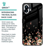 Floating Floral Print Glass Case for Nothing Phone 2