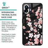 Black Cherry Blossom Glass Case for Nothing Phone 2