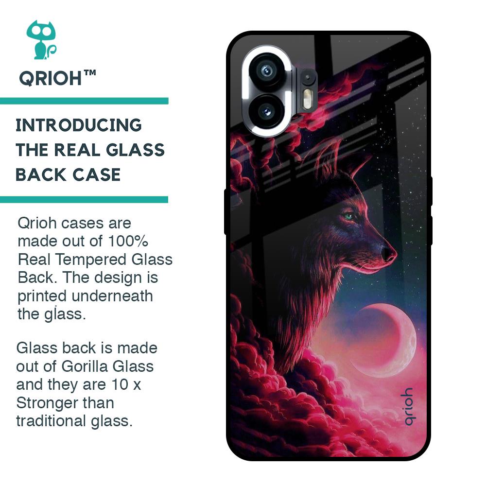 Moon Wolf Glass Case for Nothing Phone 2