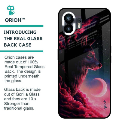 Moon Wolf Glass Case for Nothing Phone 2